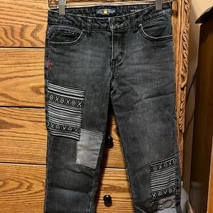 Girls size 14 grey and black lucky brand jeans